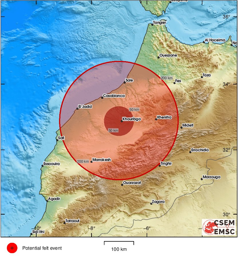 Un séisme de magnitude 7 secoue le Maroc (GFZ)