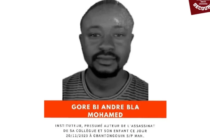  Affaire, une institutrice et son fils tués : l’instituteur Gore Bi André Bla Mohamed recherché