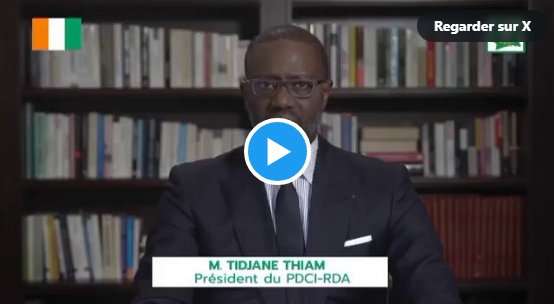  Tidjane Thiam meilleurs vœux 2024 : “Chaque ivoirien doit être libre d’aller ou bon lui semble…”