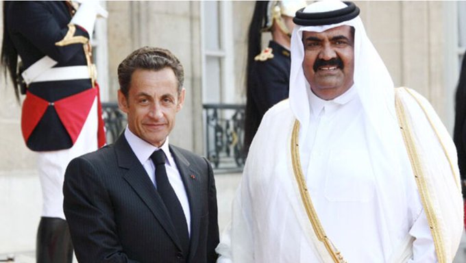 Emir du Qatar et Sarkozy