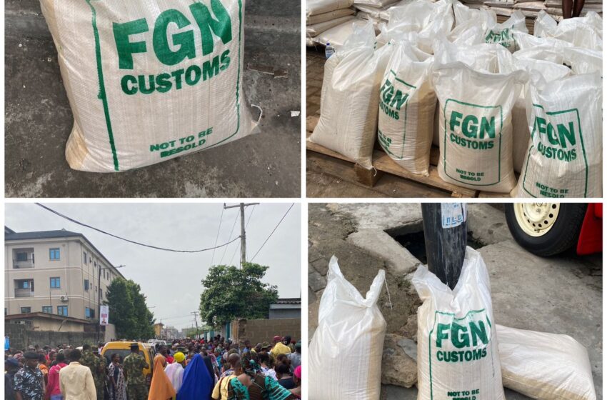  La faim au Nigéria : Les douanes commencent la vente des sacs de riz saisis.