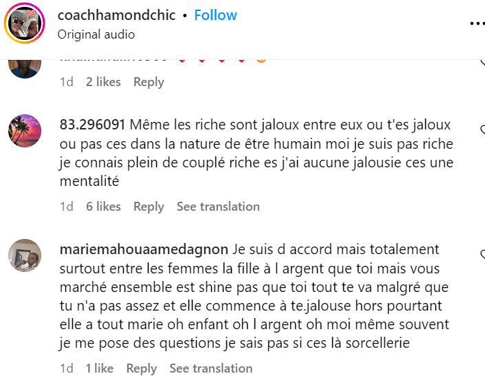 Coach Hamond Chic : "Quand tu as un quotidien riche, tu n'as pas le temps d'être jaloux de ton prochain...(vidéo)!