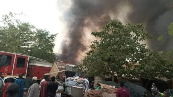 Niamey : Incendie au marché central de Niamey,dégats matériels importants