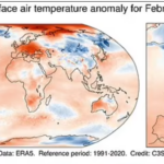 Le mois dernier a officiellement été le février le plus chaud JAMAIS ENREGISTRÉ, avec des températures mondiales de 0,81°C au-dessus de la moyenne - et les experts disent que le changement climatique en est la cause.