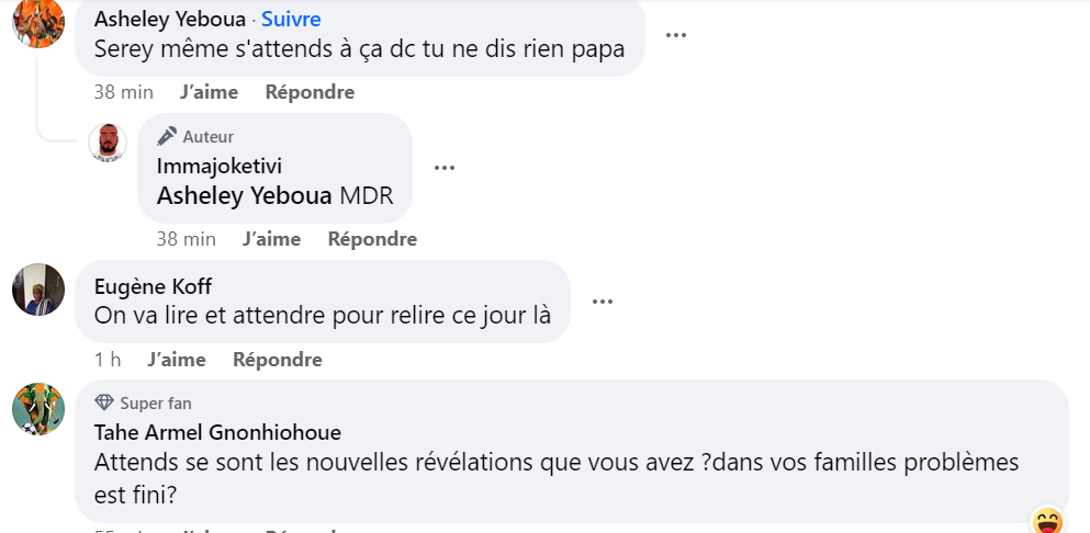 Un Bishop à Serey Die Geoffroy : ..je te connais pas personnellement mais j'ai vu Josey briser ton coeur ..