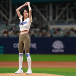 Les Dodgers époustouflés par le premier lancer de l'actrice sud-coréenne dans un moment viral