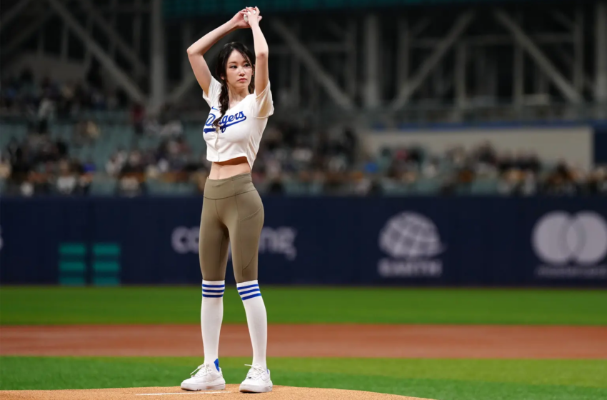  Les Dodgers époustouflés par le premier lancer de l’actrice sud-coréenne dans un moment viral