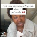 Elle partage une vidéo de ce qu'elle a reçu en tant que première fois dans une église nigériane au Canada.