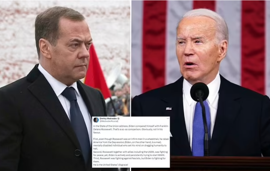 Joe Biden "est un individu fou et mentalement handicapé déterminé à entraîner l'humanité en enfer" - L'ancien président russe, Dmitry Medvedev, critique