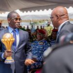 CAN 2023 : Le Trophée présenté aux Forces de Défense et de Sécurité à l’Etat Major des Armées au Plateau ( Photos)