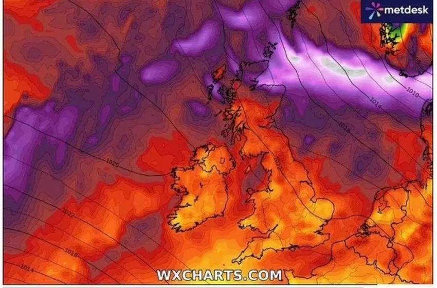  Météo britannique : Date exacte de la deuxième “mini-canicule” : les cartes passent au rouge foncé