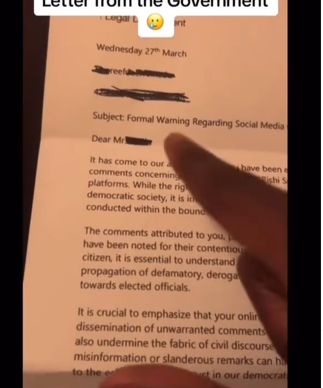  Un citoyen britannique affirme avoir reçu une lettre de cessation et d’abstention pour avoir trollé le Premier ministre britannique, Rishi Sunak, sur les médias sociaux.