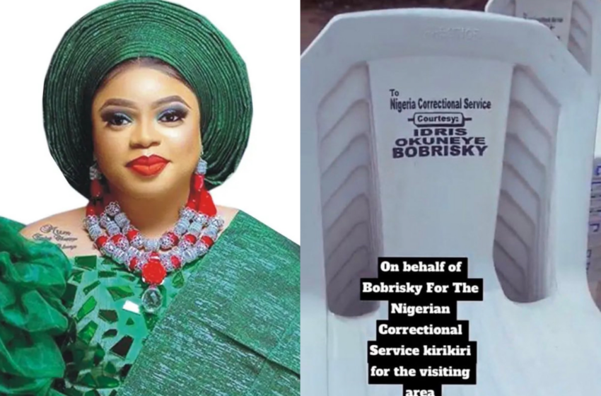  Bobrisky offre des chaises au centre correctionnel du Nigeria