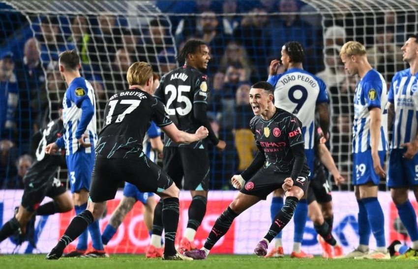  Brighton 0 v 4 Man city : Man City s’impose à Brighton et prend la deuxième place du classement