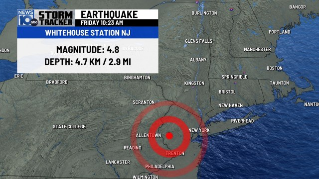  Un séisme de magnitude 4,8 secoue le nord-est des États-Unis