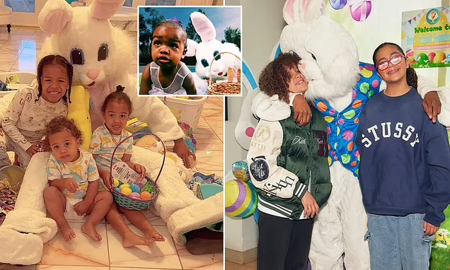  L’acteur Nick Cannon rend visite à ses 12 enfants à Pâques, déguisé en “papa lapin” (Photos)