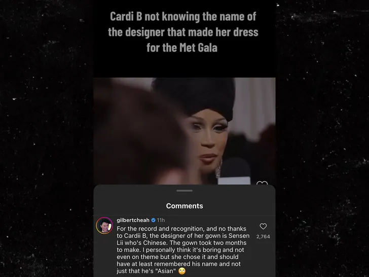 Cardi B se défend d'avoir raté le Met Gala et dit qu'elle n'est pas raciste