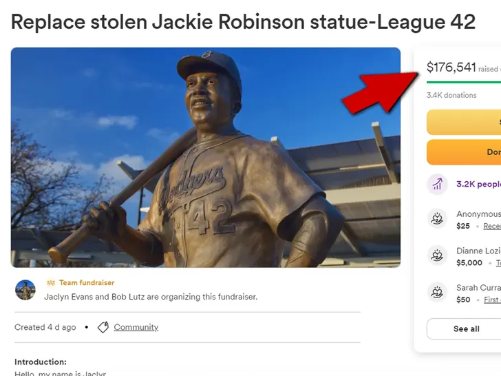 Le voleur de la statue de Jackie Robinson risque une peine de 19 ans de prison