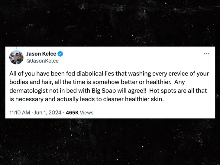 Position Anti-Lavage des Pieds de Jason Kelce Jugée Dangereuse, Selon un Fabricant de Savon Naturel