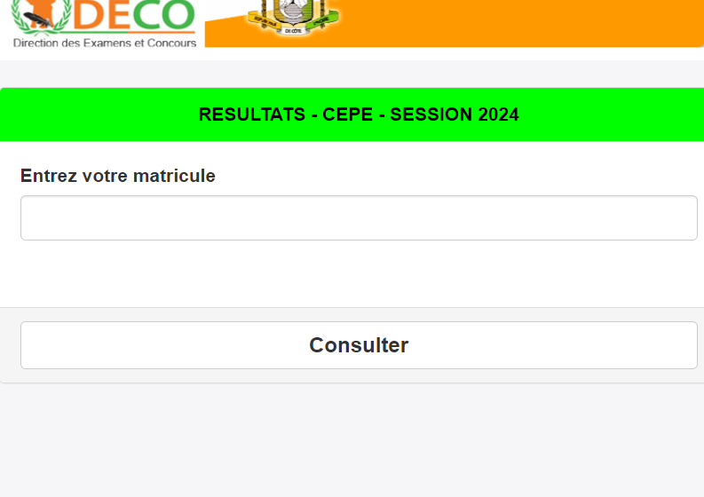  CEPE 2024 resultats en un clic en rentrant votre matricule (Examens)