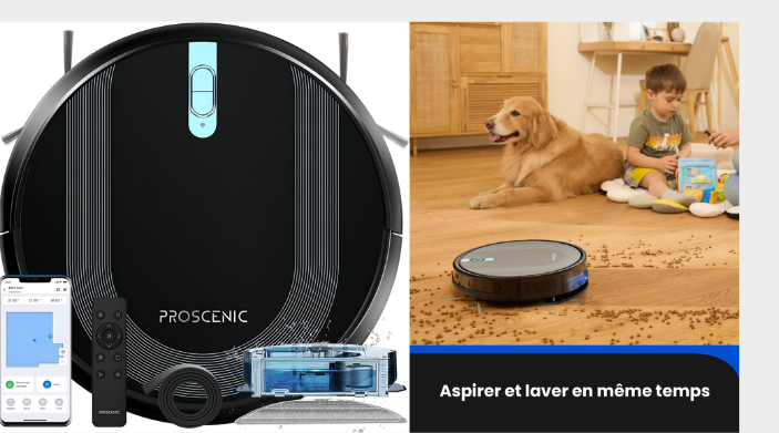 Révolutionnez Votre Ménage avec le Proscenic 850T Aspirateur Robot et Laveur de Sol 2 en 1