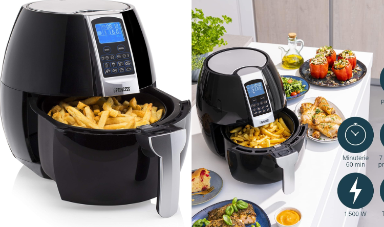 Réalisez jusqu’à 66,7 % d’économies d’énergie par rapport à un four traditionnel de 3 300 W avec cette friteuse Airfryer Princess