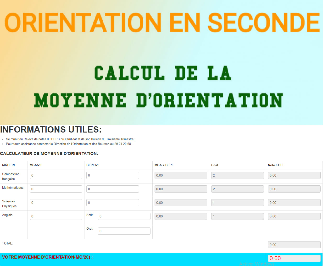 Orientation Seconde BEPC 2024 : Procédure d’Affectation et Calcul de la Moyenne d’Orientation