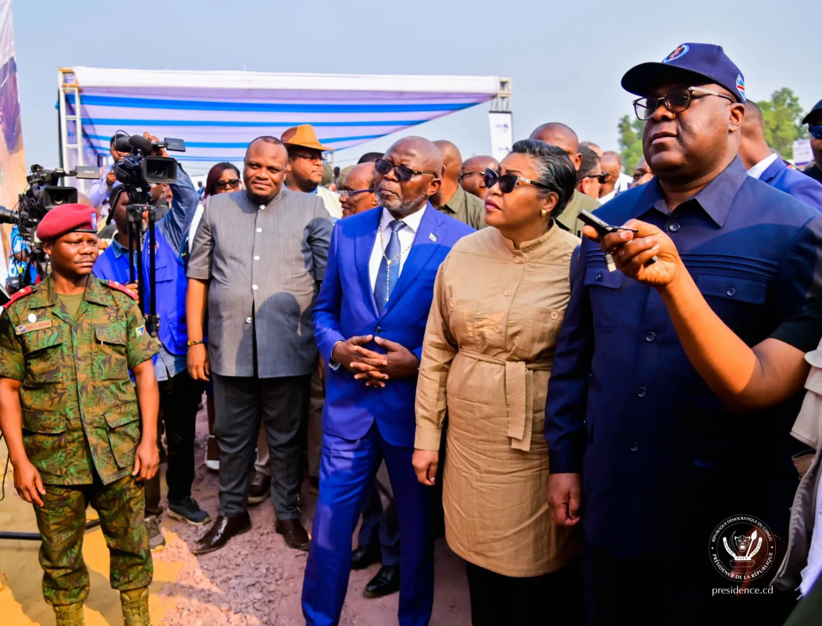 Le Président Félix Tshisekedi inaugure les travaux d'une rocade à Kinshasa