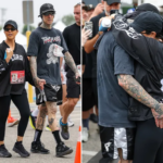 Kourtney Kardashian et Travis Barker S'Embrassent lors du 'Run Travis Run' 5K