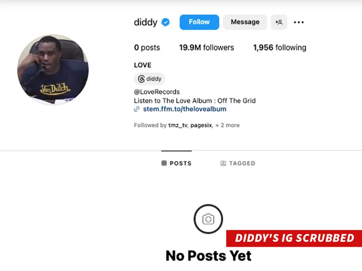 Diddy monte à bord d'un jet privé dans sa première publication sur Instagram depuis le nettoyage de son compte