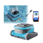 Aspirateur de Piscine robotique entièrement Automatique à 90 ° avec contrôle APP, paniers filtrants Super Plus Grands de 6 L, pour Piscine Hors Sol/enterrée