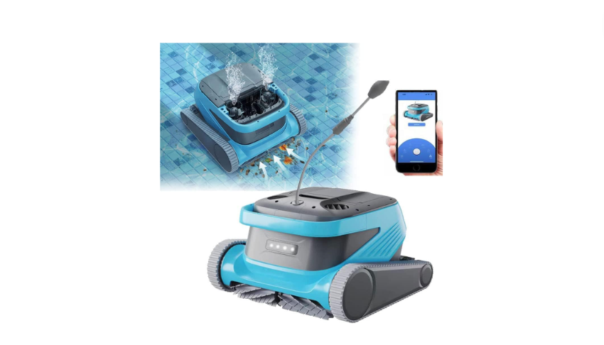  Aspirateur de Piscine robotique entièrement Automatique à 90 ° avec contrôle APP, paniers filtrants Super Plus Grands de 6 L, pour Piscine Hors Sol/enterrée