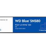 WD Blue SN580 2 To, M.2 NVMe SSD, PCIe Gén. 4 x4, avec vitesse de lecture jusqu'à 4 150 Mo/s