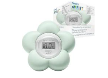 Philips Avent Thermomètre numérique de bain pour bébé, étanche et mesure précise de la température (Modèle ‎SCH480/00) VIDÉO Philips Avent Thermomètre numérique de bain pour bébé