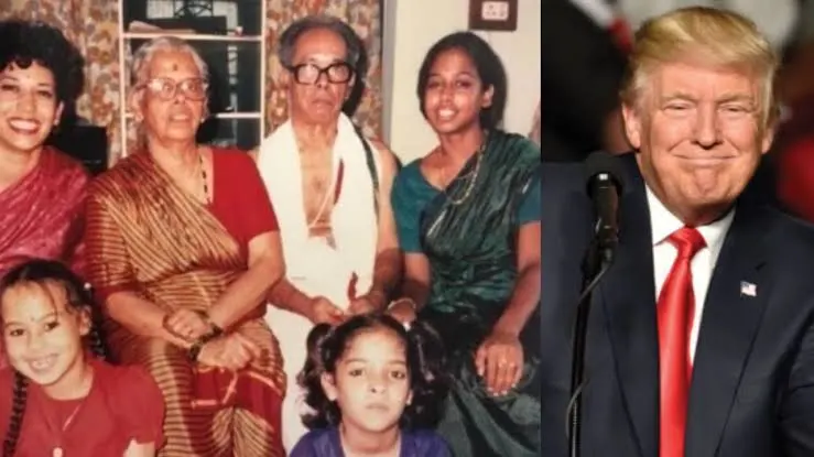 Trump Partage une Photo de Kamala Harris en Sari Indien