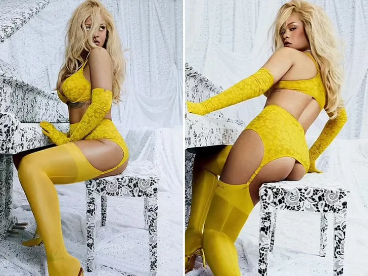  Rihanna enflamme la toile avec un ensemble lingerie jaune pour Savage X Fenty