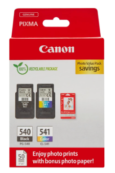 Canon Pack Encre & Papier PG-540/CL-541 : Des Impressions de Qualité Supérieure à Prix Réduit