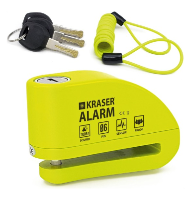  KRASER KR6Y Antivol Bloque Disc pour Moto avec Alarme 110dB