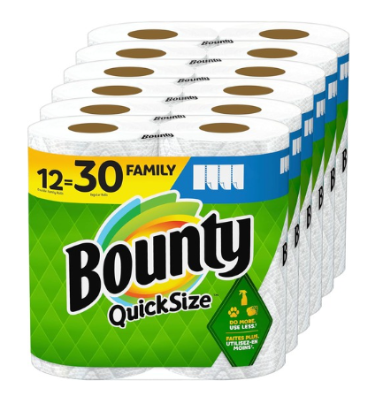 Essuie-tout Bounty Quick-Size : Performance et Absorption Maximales