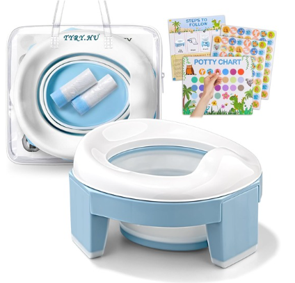  Siège Toilette Pliable Enfants 3-en-1 de TYRY.HU : Idéal pour Apprendre la Propreté à la Maison et en Voyage