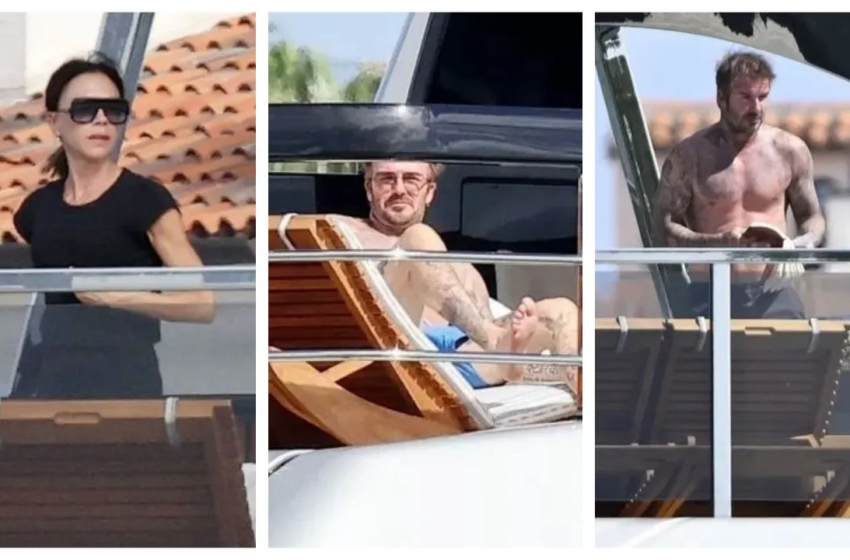  David et Victoria Beckham font une pause à bord d’un yacht de luxe