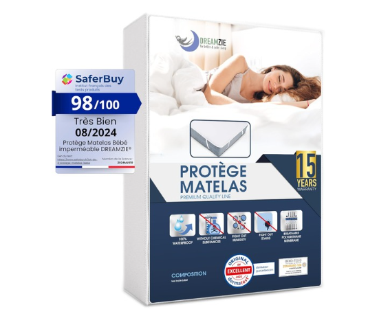  Optez pour la Protection et le Confort avec le Protège-Matelas Imperméable Dreamzie 160×200 cm