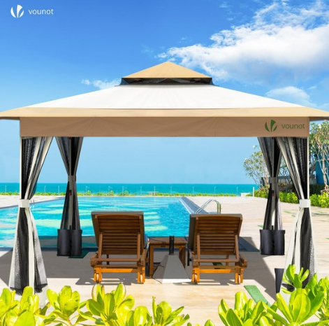 Transformez Votre Jardin en Oasis de Confort avec la Tonnelle VOUNOT 3,6 x 3,6 m