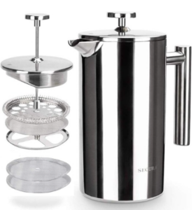 À moins de 30 $, cette cafetière à piston isotherme révolutionne l'art du café avec plus de 24 000 avis enthousiastes