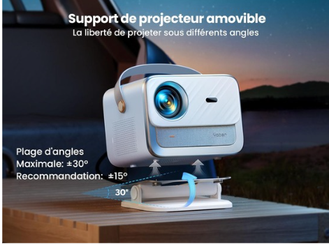 YABER Vidéoprojecteur 4K WiFi 6 et Bluetooth : Un Home Cinéma d'Exception