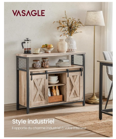 Meuble de Rangement : ce Buffet Cuisine VASAGLE fait sensation auprès de plus de 6 000 personnes en France